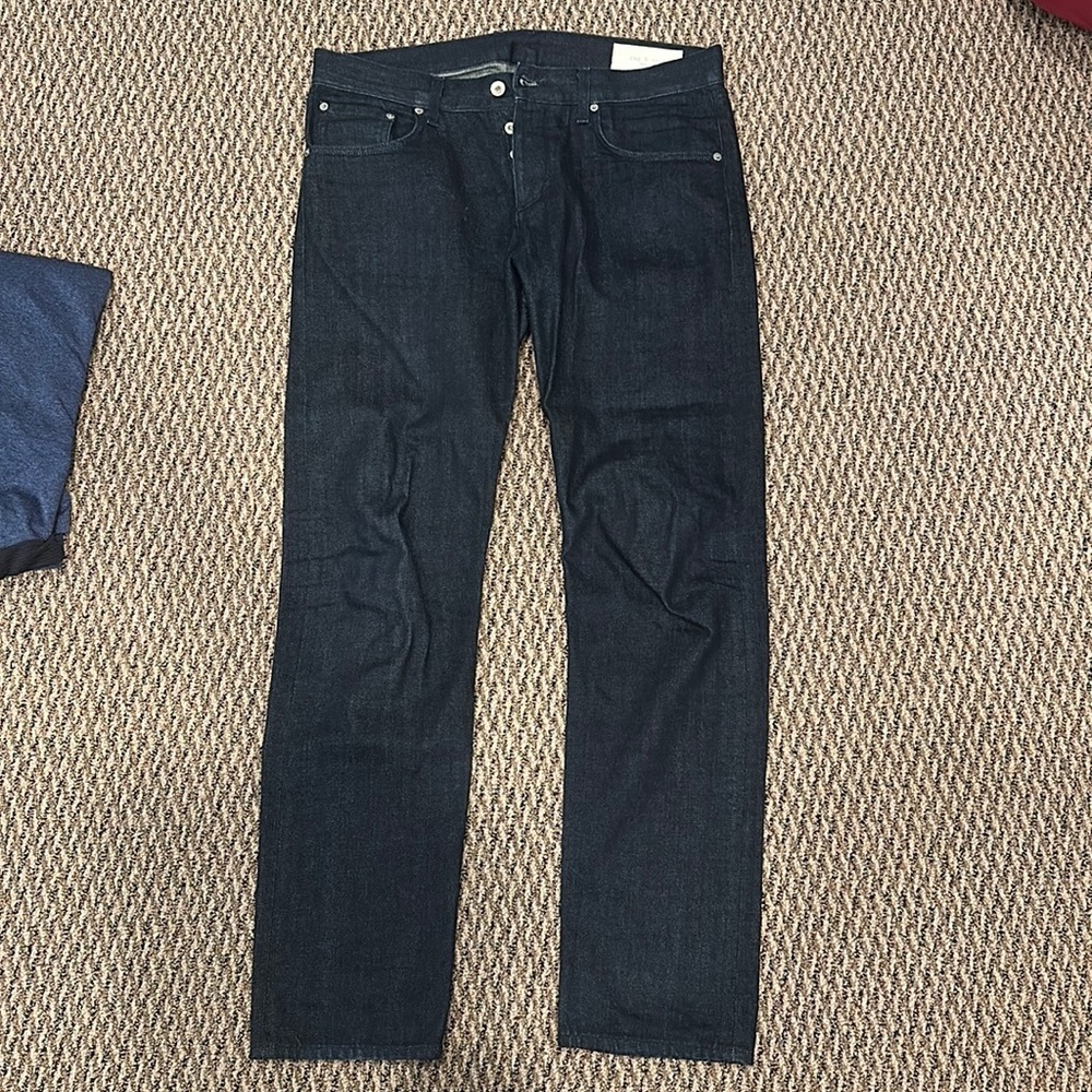 Brand new, never worn dark blue, rag & bone jeans, button up, fly, slim fit 2 - Picture 5 of 12